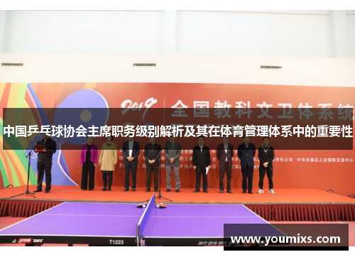 中国乒乓球协会主席职务级别解析及其在体育管理体系中的重要性